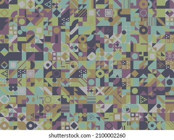 Abstraktes Musterdesign im geometrischen Flachstil für Webbanner, Geschäftspräsentation, Branding-Paket, Stoffdruck, Tapete