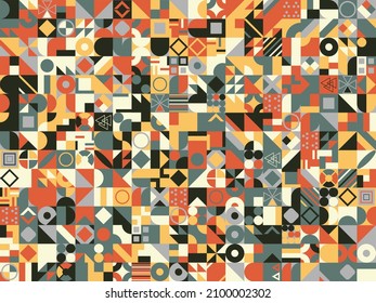Abstract pattern design in Geometric flat style for web banner, business presentation, branding package, fabric print, wallpaper