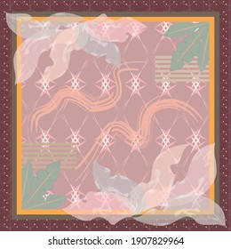 patrón o diseño abstracto para la impresión de hiyab, impresión de bufanda, fondo 