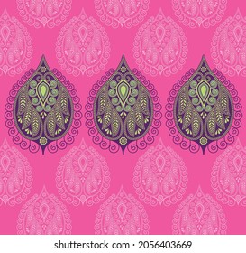 Abstract Pattern Design illustration vector and Mandala, Fabric Design  pattern