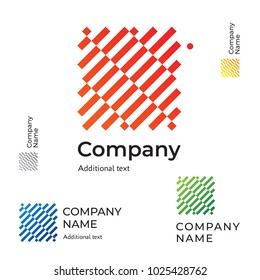 Abstract Pattern Design Logo Modern Clean Identity Brand Icon Commercial Symbol Concept Set Template Vector