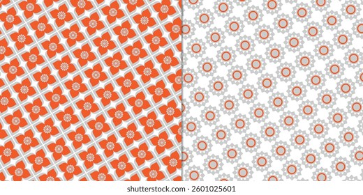 Abstract pattern design on white background with circle vector illustration.