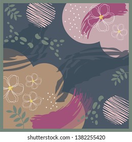 abstract pattern design with playful color background