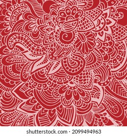 Abstract Pattern Design In Red Color