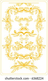 Abstract pattern for design. Retro floral ornament for background. Part 10.