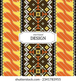 abstraktes Musterdesign Sulam Batik in Vektorgrafik 