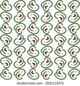 Abstract pattern design template, with ornament motif in line art concept