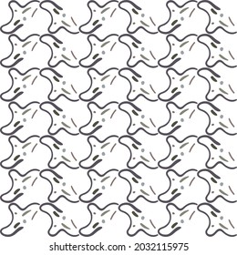 Abstract pattern design template, with ornament motif in line art concept
