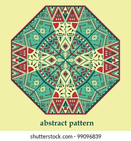 abstract pattern in a diamond shape in bright colors