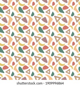 Abstract pattern with different shapes. Creative modern background. Vector illustration isolated on white background. Template for use in design paper, covers, fabrics, interior decor and other users