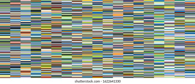 Abstract pattern, digital color noise. Large number of colored rectangles. Vector background, EPS10