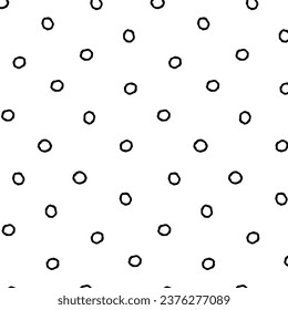 Abstract pattern, doodle circles on a transparent background, minimalistic oval design. Abstract grunge texture. Vector illustration