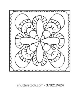 Abstract pattern doodle  or henna style 