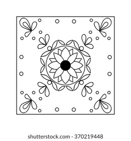 Abstract pattern doodle  or henna style 