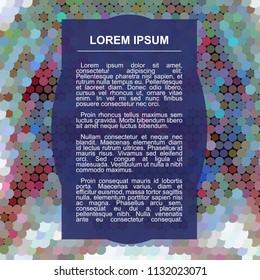 Abstract pattern with dots and space for text. Design template. Vector clip art.