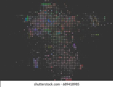 Abstract Pattern Dotted Gray Background. Vector Modern Futuristic Texture for Labels, Posters, Interior Design, Stickers, Business Cards. Minimal Covers Design with Dot, Circles. Abstract Pattern. 