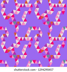 abstract pattern, drawing folded from a variety of bright triangles. seamless vector pattern
