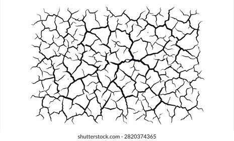 Abstract pattern of dry cracked earth, representing drought and arid conditions.