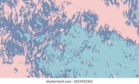 Patrón Abstractas con texturas de color rosa polvoriento y azul pizarra, con pinceladas ásperas y mármoles arenosos que crean un efecto visual dinámico, orgánico y angustiado.