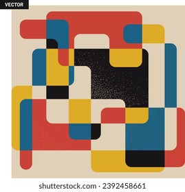 abstract pattern dynamic shapes colorful art vector