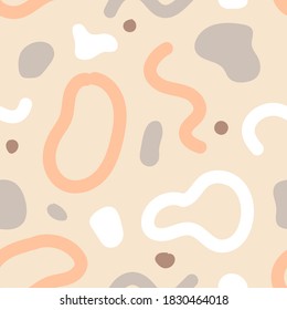 Abstract pattern in earth colors. Seamless texture for textile, print, packaging.