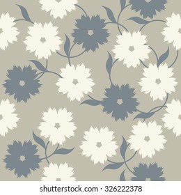 Abstract pattern with elegant flowers and leaves for your creative designs. Stylish template can be used for design fabric, textile, linens and more designs.