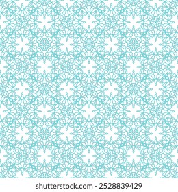 Abstract pattern with elegant oriental motif. Simple symmetrical elements mosaic ornament. Print block for apparel textile, ladies dress fabric
