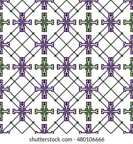 abstract pattern with embroidery ornament. sample for embroidery. vector illustration. for design, textile