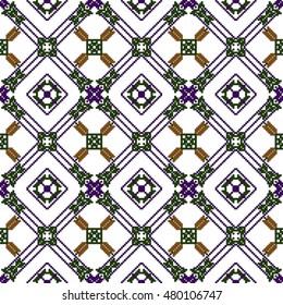 abstract pattern with embroidery ornament. sample for embroidery. vector illustration. for design, textile