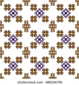 abstract pattern with embroidery ornament. sample for embroidery. vector illustration. for design, textile