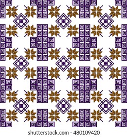 abstract pattern with embroidery ornament. sample for embroidery. vector illustration. for design, textile