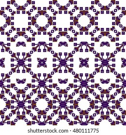 abstract pattern with embroidery ornament. sample for embroidery. vector illustration. for design, textile