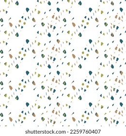 Abstract Pattern. Endless Terrazzo Background.Abstract modern green and blue  background seamless pattern , flat vector illustration