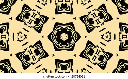 abstract pattern with ethnic face symbol vector background. Perfect for wallpapers, fills, web page backgrounds, surface textures, textile