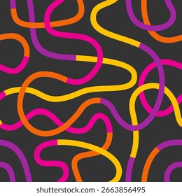 Abstract pattern of evenly spaced curving lines forming intricate decorative layout. Vector illustration.