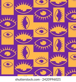 Abstract pattern with eyes in the style of the 2000s