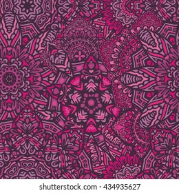 Abstract pattern for fabric. Floral medallion vector seamless pattern. Flourish ornament design