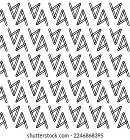 Abstract pattern fashion font alphabet. black and white