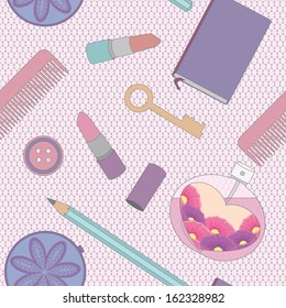 Abstract pattern - fashion seamless pattern for girls 