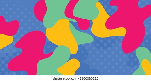 Abstract pattern featuring colorful shapes and vibrant hues, creating an energetic and lively visual suitable for various creative projects.