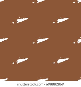 abstract pattern filled with maps of east timor. white silhouettes on brown background