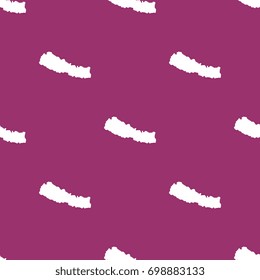 abstract pattern filled with maps of nepal. white silhouettes on colored background