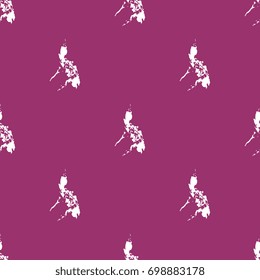abstract pattern filled with maps of philippines. white silhouettes on colored background