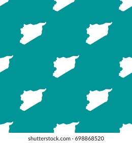 abstract pattern filled with maps of syria. white silhouettes on green background