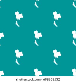 abstract pattern filled with maps of thailand. white silhouettes on green background