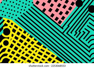 Abstract pattern flat background. Modern flat colorful design. Fit for background, banner, artwall, print, poster. Vector eps 10. Color harmony.