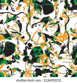 Abstract pattern. abstract floral and geometric print pattern for textile design and fabrics. seamless abstract brush digital print pattern
