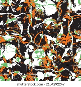 Patrón abstracto. patrón de impresión floral y geométrica abstracta para el diseño y los tejidos textiles. patrón de impresión digital de pincel abstracto transparente
