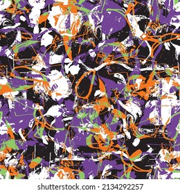 Abstract pattern. abstract floral and geometric print pattern for textile design and fabrics. seamless abstract brush digital print pattern
