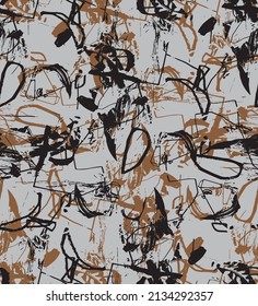 Abstract pattern. abstract floral and geometric print pattern for textile design and fabrics. seamless abstract brush digital print pattern
